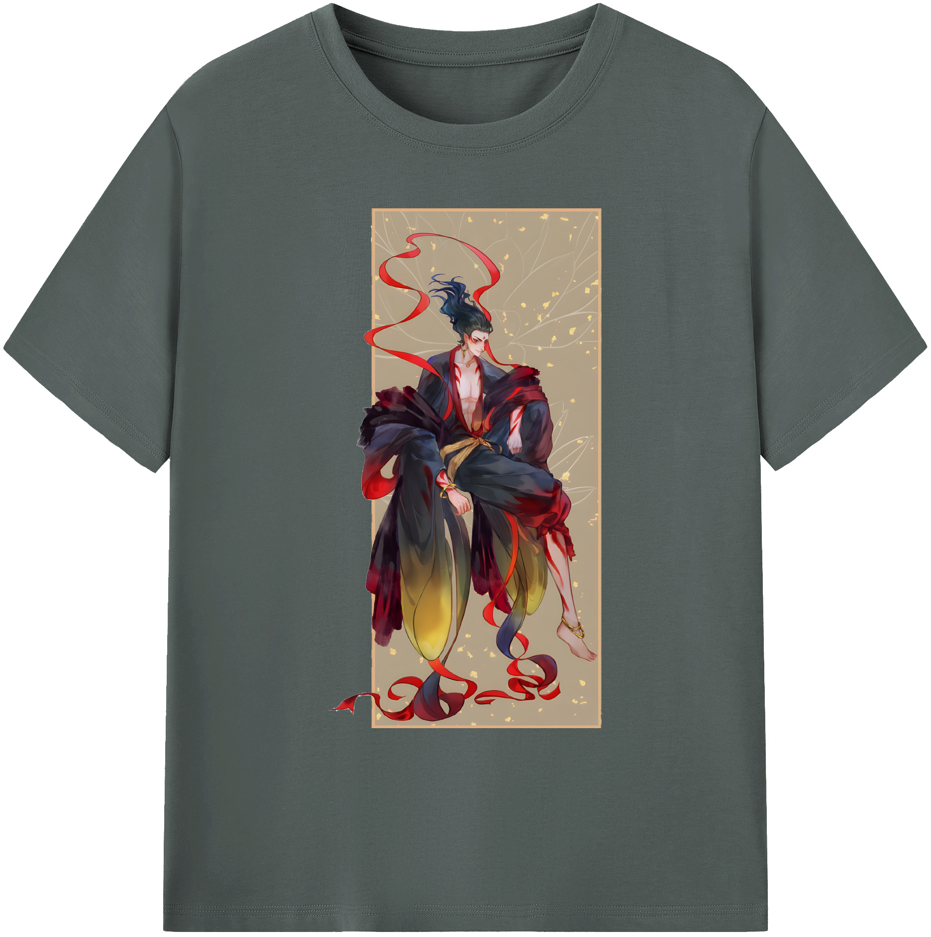 （画像用） Ne Zha 2 ナタ 魔童の大暴れ 綿100％ メンズ半袖Tシャツ｜肌触りやわらか＆通気性